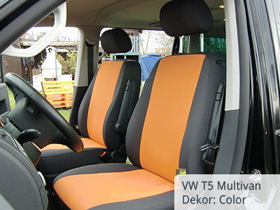 Sitzbezüge passend für VW T4 T5 T6 (Schwarz) - RoyalClass