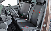 Maßgefertigter Stoff Sitzbezug Skoda Fabia Citigo - Maluch Premium  Autozubehör